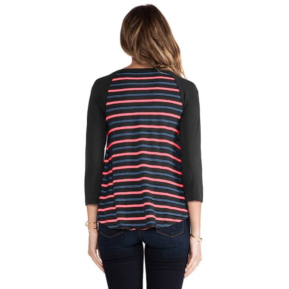 Anthropologie Splendid Mediterranean Striped Henley Top - sz XS - Picture 3 of 9